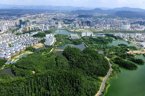 咸寧園林景觀向彩化、香化升級